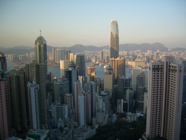 Hong Kong island skyline